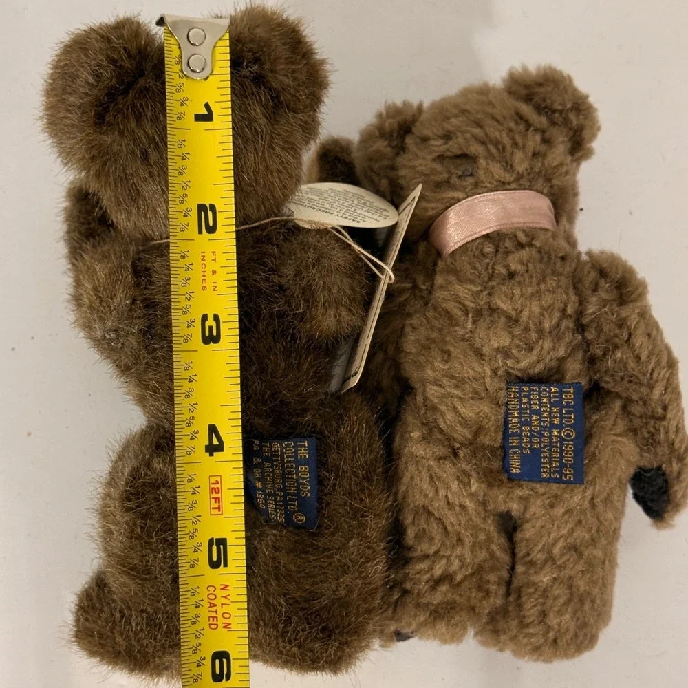 Boyds Bears Archive Series Miniature Jointed Teddy Bear Plush Set of 2 -‎ 5.5